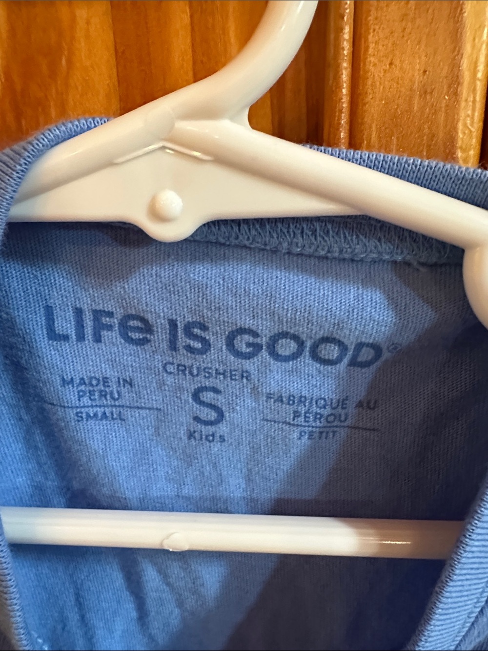 Life Is Good Light Blue Kids Tee with Daisy Graphic - Picture 2 of 4